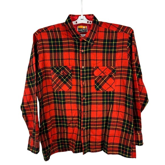 Ozark Trail Mens Plaid Long-Sleeve Button-Down Shirt - Size L - Picture 1 of 6